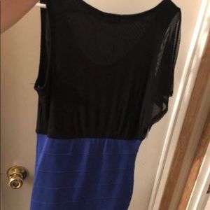 Black and blue bandage dress